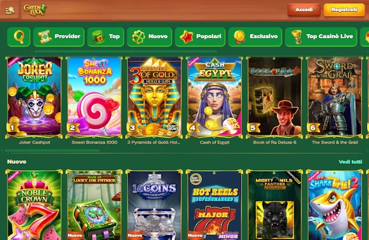 Giochi del casinò GreenLuck